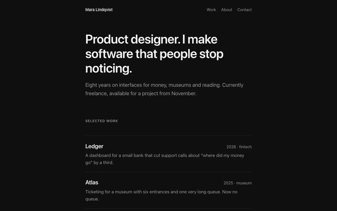 Grove in dark mode