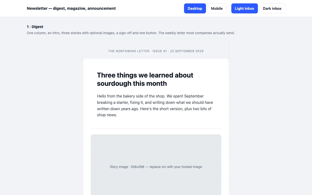 Newsletter preview