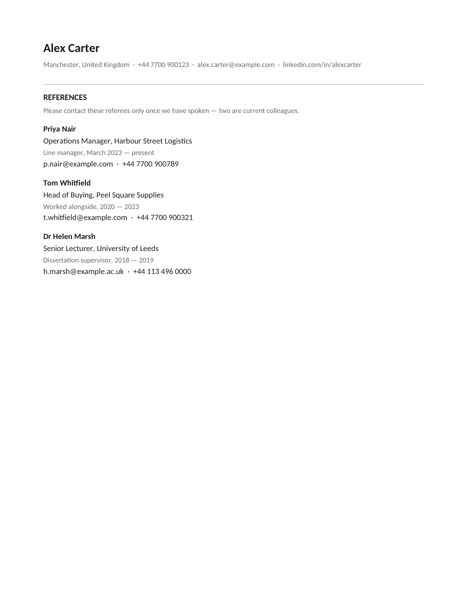 References, page 1