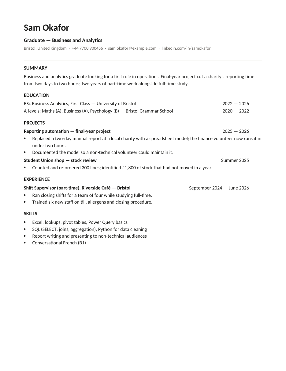 Entry level, page 1